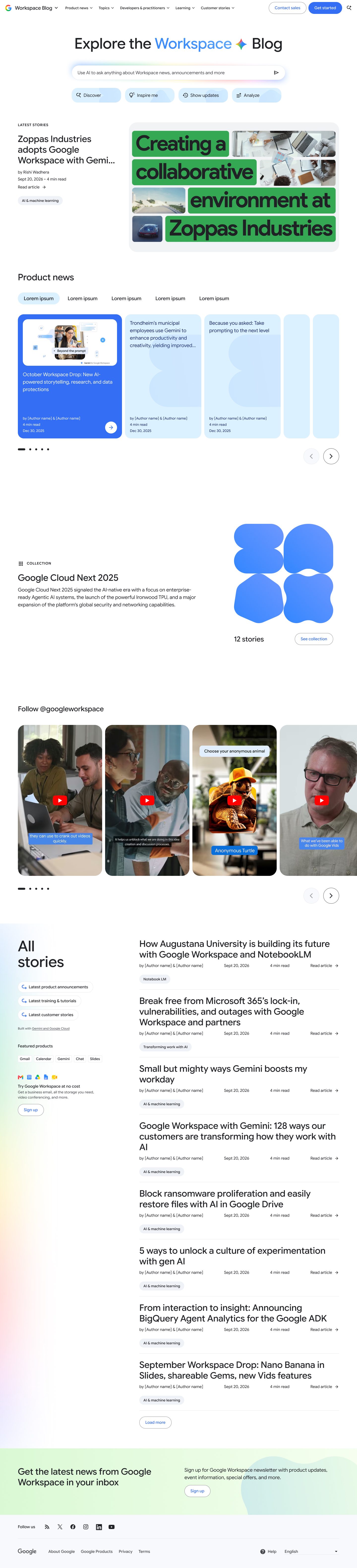 Homepage — Workspace theme, desktop 1440.
