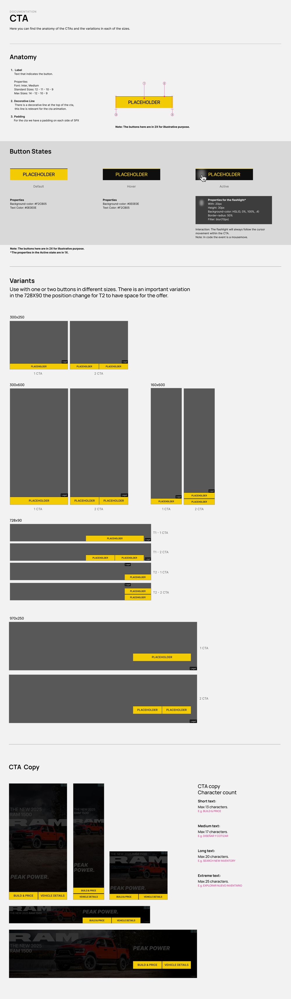 CTA behavior and states.