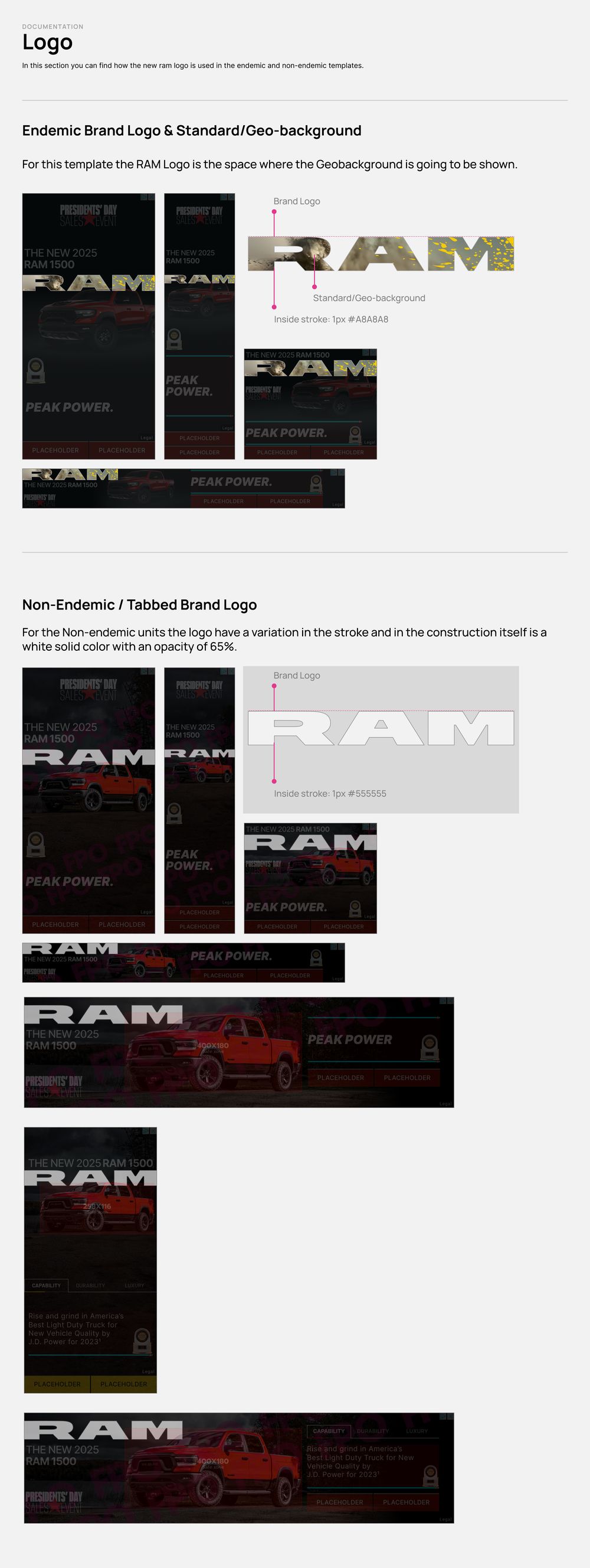 Logo usage on different backgrounds.