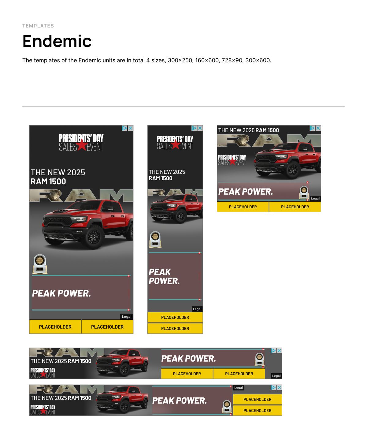 Endemic templates.