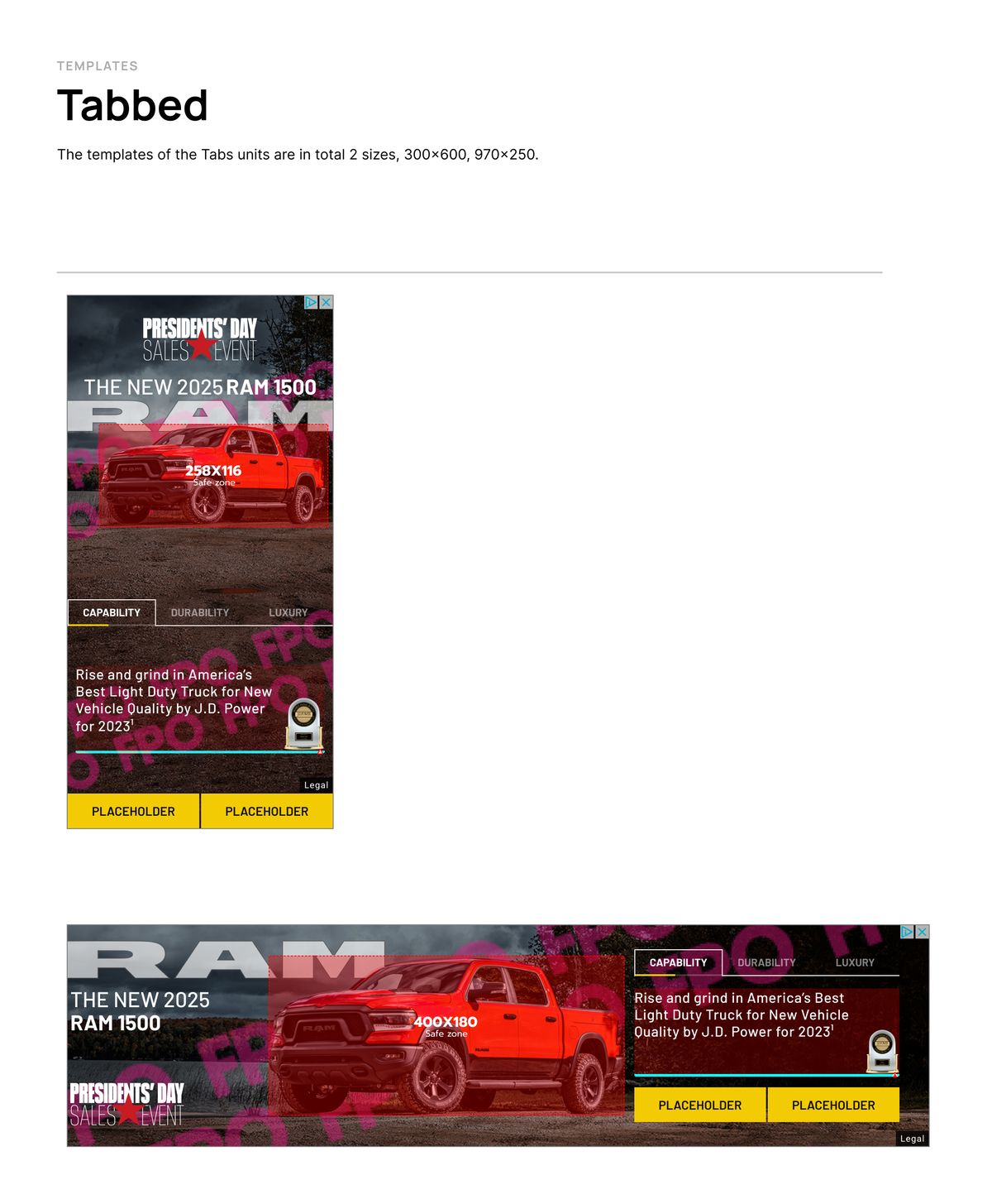 Tabbed templates.